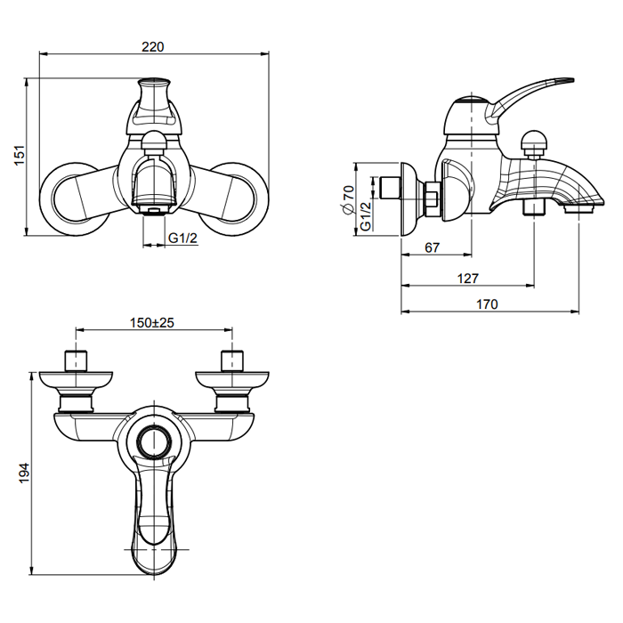 FIMA|Carlo Frattini Lamp Смеситель для ванны внешнего монтажа, цвет бронза FIMA|Carlo Frattini Lamp Смеситель для ванны внешнего монтажа, цвет бронза