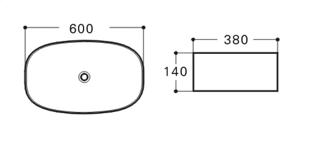 Раковина керамическая накладная AM3360A