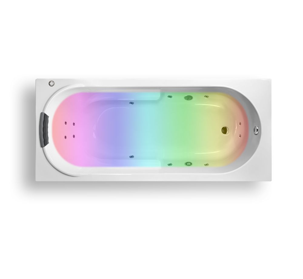 Гидромассажный комплект с хромотерапией 5 в 1 Lavinia Boho Bristol 36034H0C, 150x75 см, каркас с монтажным набором, подголовник, хромотерапия, гидромассаж