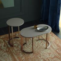 VITAGE milldue edition Tailor Столик Ø354х512 мм., структура матовое розовое золото, цвет глянцевый Argilla