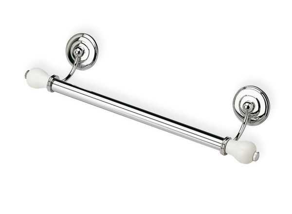 Stil Haus Nemi, полотенцедержатель, длина 43 см, цвет хром - белая керамика