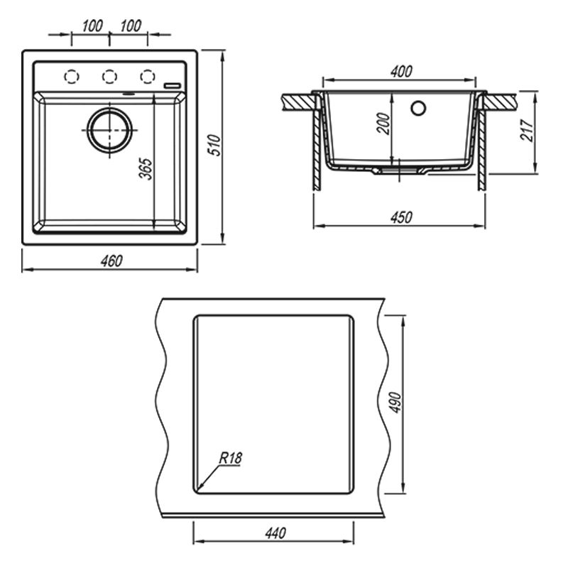Кухонная мойка Florentina ЛИПСИ 20.280.B0460.206, брауни, артикул 20.280.B0460.206