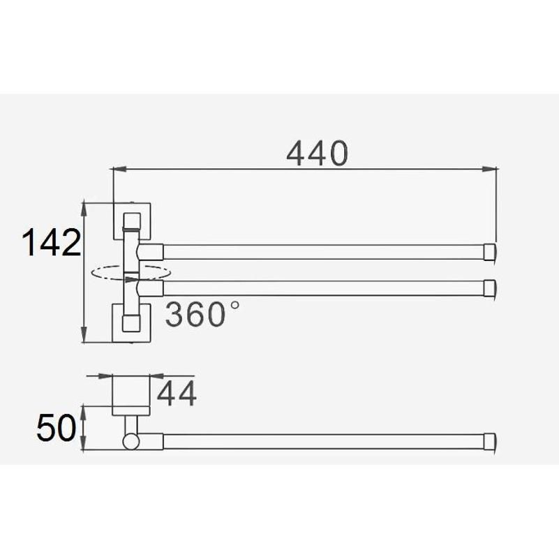 Полотенцедержатель D-Lin D253222, черный