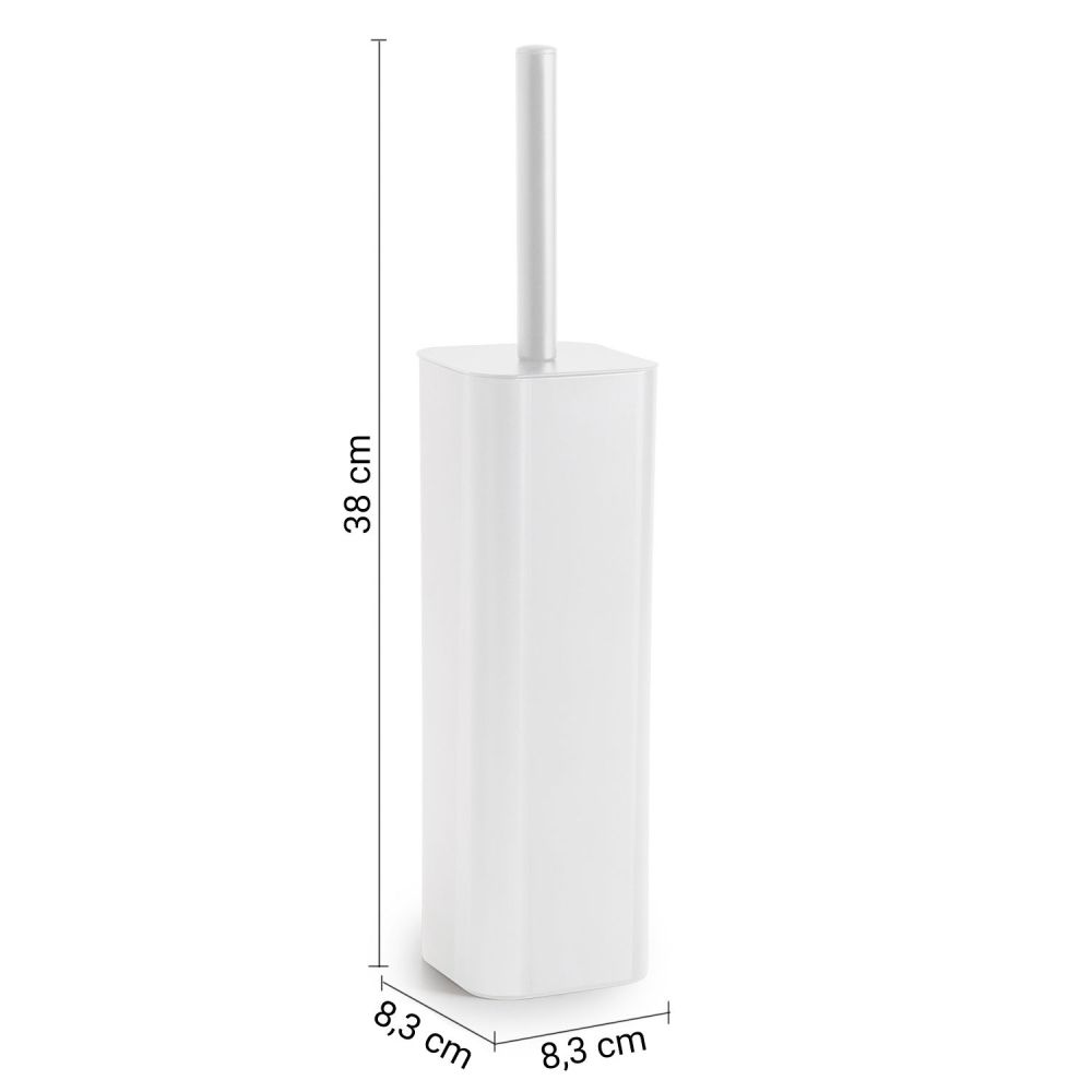 Gedy Tonga, квадратный напольный металлический ёрш, цвет белый матовый, артикул TO34(02)