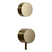 Fantini AF/21 Смеситель для душа, встраиваемый, на 3 источника, (наружняя часть), цвет: Matt British Gold PVD