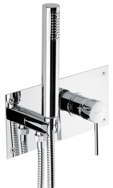 Emmevi Piper, встраиваемый в стену однорычажный смеситель для душа на панели, цвет хром