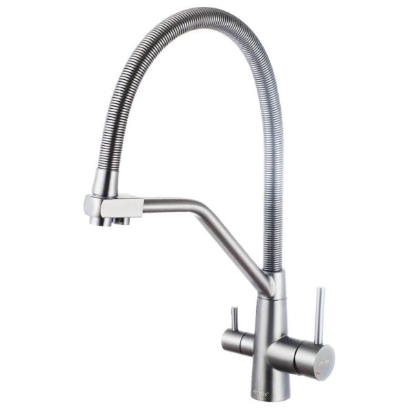 Смеситель для кухни с подключением к фильтру Fmark FS0762L, сатин