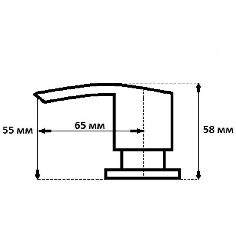 Дозатор для кухонной мойки GranFest 001 "Плоский", черный, артикул 001 черный