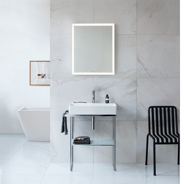 Duravit DuraSquare Консоль металлическая напольная регулировка по высоте + 50 мм, для # 235312 пол.дер. справа/слева цвет Хром, артикул 0031151000