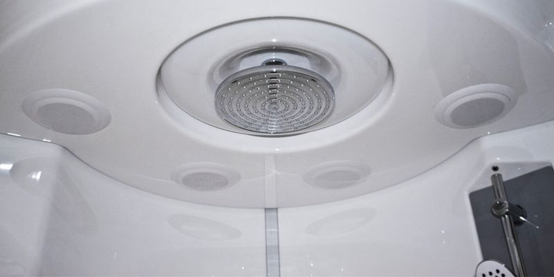 Душевой бокс Radomir Лаура 128x128 1-04-1-0-4-0860 профиль Белый стекло прозрачное