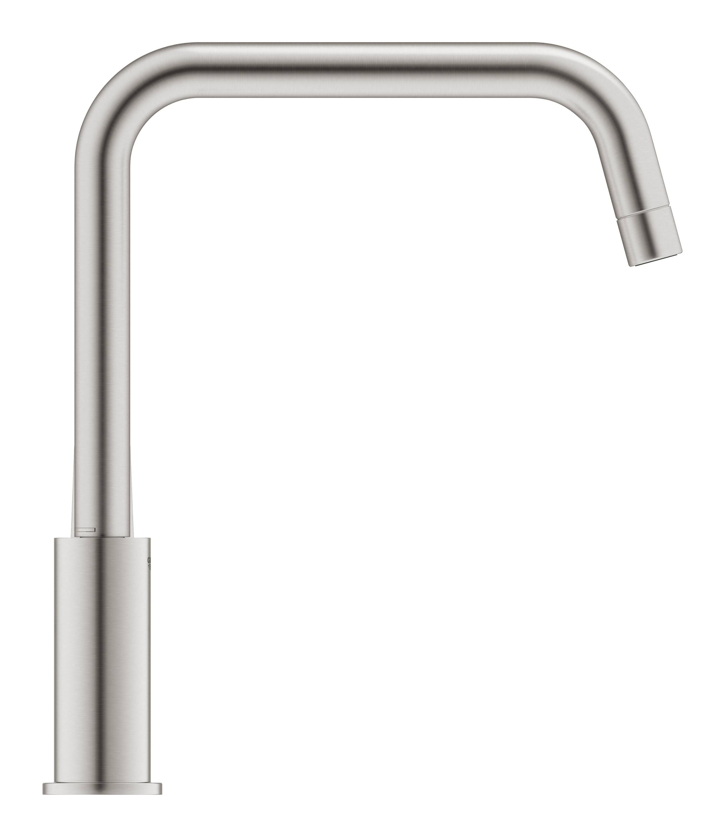 Смеситель для кухни GROHE Eurosmart 2021, U-образный высокий излив, суперсталь (30567DC0) Смеситель для кухни GROHE Eurosmart 2021, U-образный высокий излив, суперсталь (30567DC0)