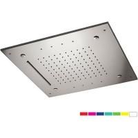 Daniel, потолочная лейка для душа (3х режимная) с 7 цветной светодиодной подсветкой, диаметр 500 мм, цвет хром