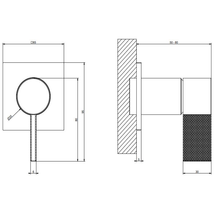 GESSI  INVERSO DIAMANTATO Настенный смеситель для раковины на 1 выход, цвет: Brass Brushed PVD