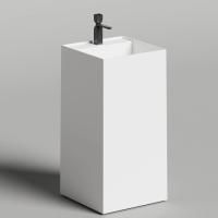 Salini ARMONIA SQUARE TOP  Раковина напольная  450х450х900мм, слив в пол, выпуск D 503, сифон, декоративная накл. , мат-л: S-Sence, глянцев, белый. Salini ARMONIA SQUARE TOP  Раковина напольная  450х450х900мм, слив в пол, выпуск D 503, сифон, декоративная накл. , мат-л: S-Sence, глянцев, белый.