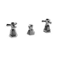 Stella Eccelsa Смеситель для биде на 3 отверстия 3600, без излива, с донным клапаном, цвет: хром