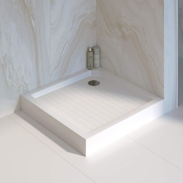 Душевой поддон квадратный RGW SMC-W Белый (800x800)