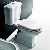 Механизм двойного слива с нижним подводом воды, цвет кнопки бронза