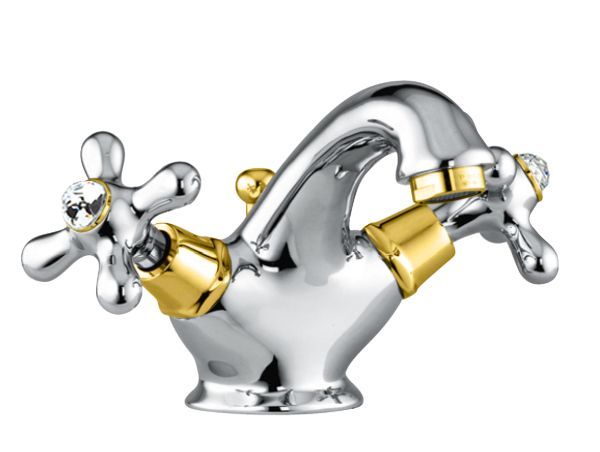 Смеситель для раковины Fiore MARGOT SKY (SWAROVSKI®) 01CO0622, хром/золото