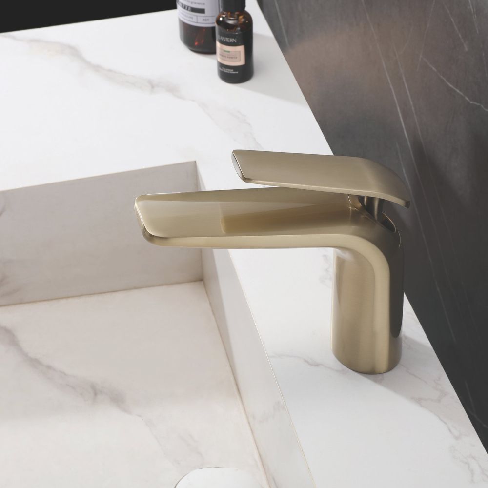 Смеситель для раковины Rose R3901G, золотой сатин