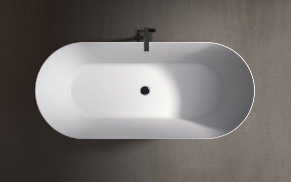 Zenon Leman, акриловая ванна закругленной формы, 170x75xh60 см, цвет белый глянцевый