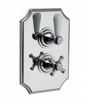 Bongio Oxford Lux Термостатический смеситель для душа, цвет хром/белый фарфор