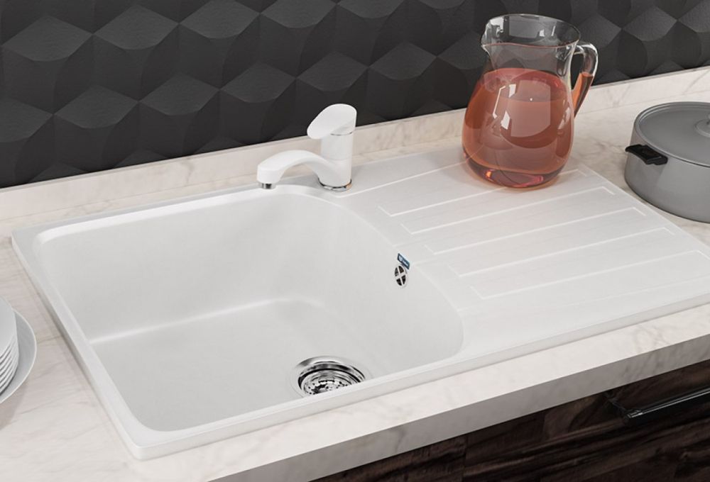Кухонная мойка Ulgran U-203-341, ультра-белый, артикул U-203-341