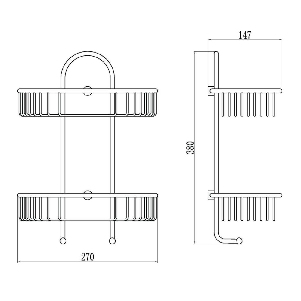 Полка Savol S-002722C, бронза