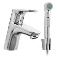 Смеситель для раковины с гигиеническим душем, Hansgrohe, Focus, тип открывания воды-однорычажный, тип регулирования воды-керамический картридж, тип установки-на раковину, отверстия для монтажа-1, высота, мм-133, вынос излива, мм-101, тип излива-неподвижны Смеситель для раковины с гигиеническим душем, Hansgrohe, Focus, тип открывания воды-однорычажный, тип регулирования воды-керамический картридж, тип установки-на раковину, отверстия для монтажа-1, высота, мм-133, вынос излива, мм-101, тип излива-неподвижны