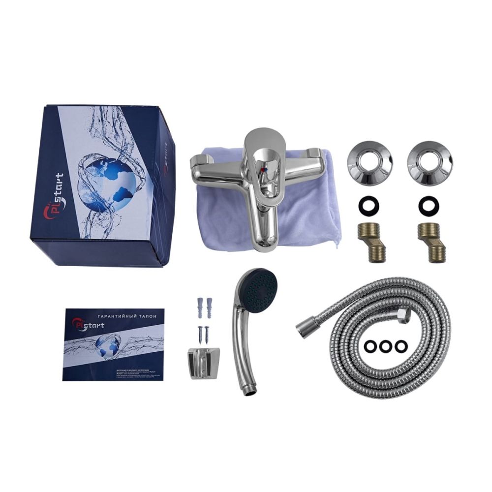 Смеситель для ванны PLstart PL3206, хром