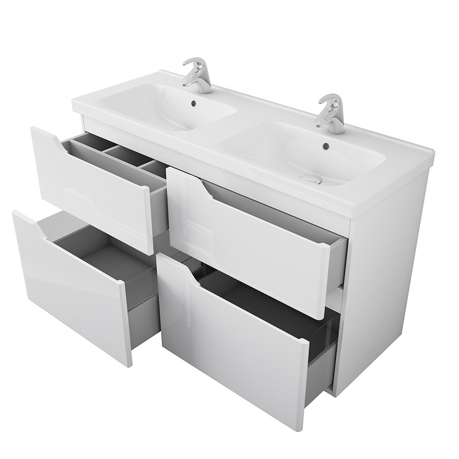 Тумба Hella stor 120, белый лак