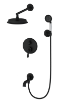Душевая система встраиваемая WONZON & WOGHAND STEAM, Черный матовый (WW-88939008-MB)