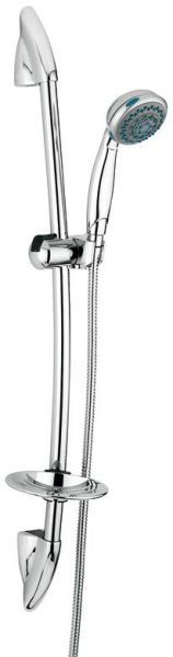 Душевой комплект: штанга, лейка, шланг, мыльница. C02579, цвет хром