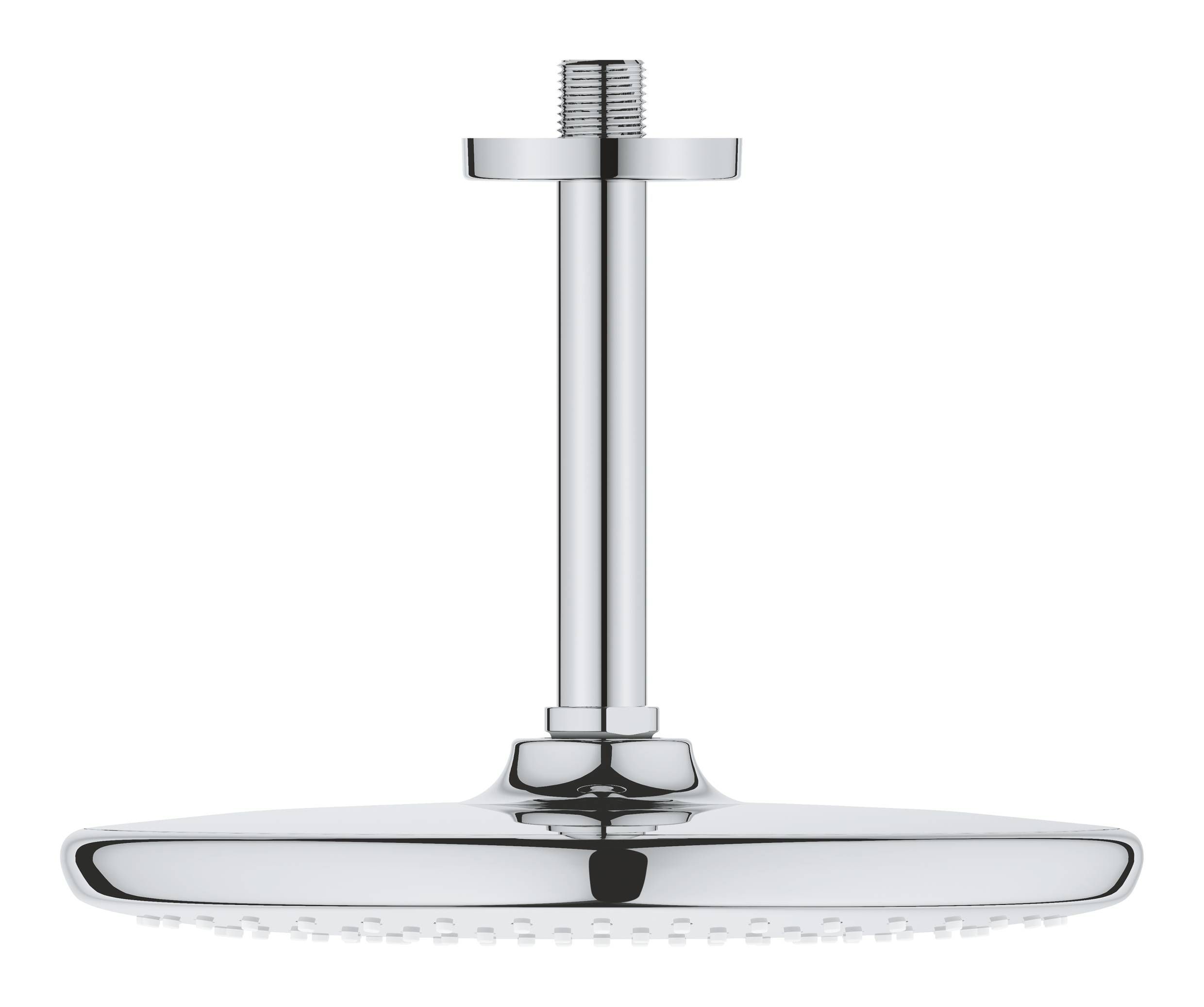 Верхний душ GROHE Tempesta 250, круглый + Душевой кронштейн потолочный 142 мм, хром (26664000)