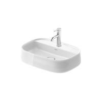 Duravit Zencha Раковина накладная 55х39х14 см, с 1 отв под смеситель, цвет белый гляневый Duravit Zencha Раковина накладная 55х39х14 см, с 1 отв под смеситель, цвет белый гляневый
