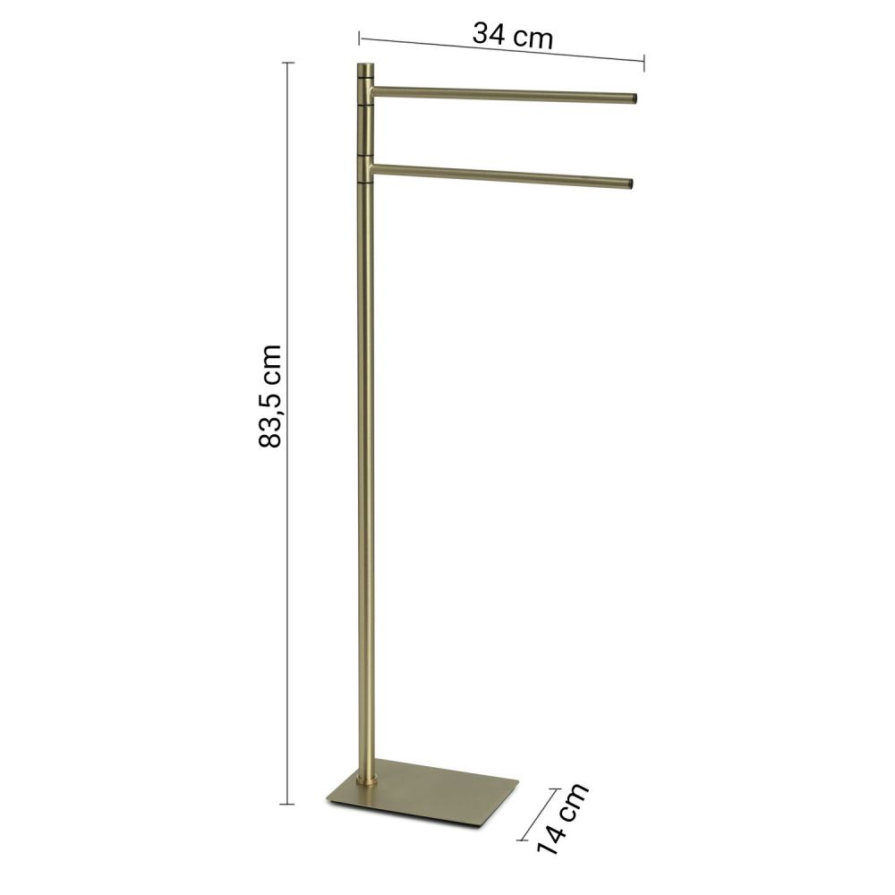 Gedy Trilly, стойка: 2 полотенцедержателя, цвет матовое золото, артикул TR31(88)