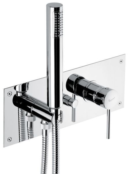 Emmevi Piper, встраиваемый в стену однорычажный смеситель для душа на панели на 2 выхода, цвет хром