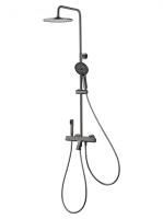 Душевая система с термостатом WONZON & WOGHAND The ONE, Темный графит (WW-B3094-BGG)