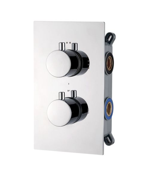 AQG Alpha, встраиваемый смеситель для душа c термостатом на 2 выхода , цвет хром