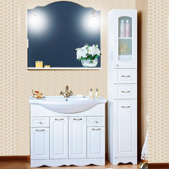 Шкаф пенал Бриклаер Анна 32 Белый