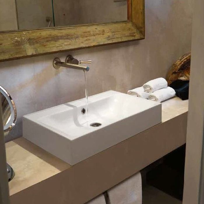 KERASAN Cento раковина 40х35 подвесная без отв. под смеситель, белая