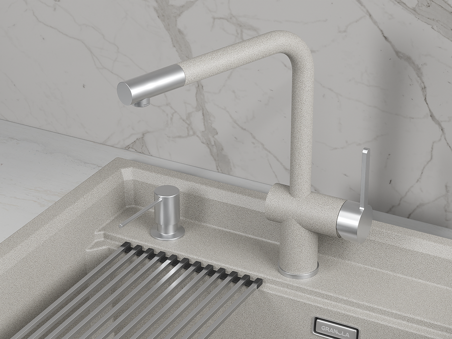 Смеситель для кухни GRANULA (5017, БАЗАЛЬТ), артикул 5017, БАЗАЛЬТ
