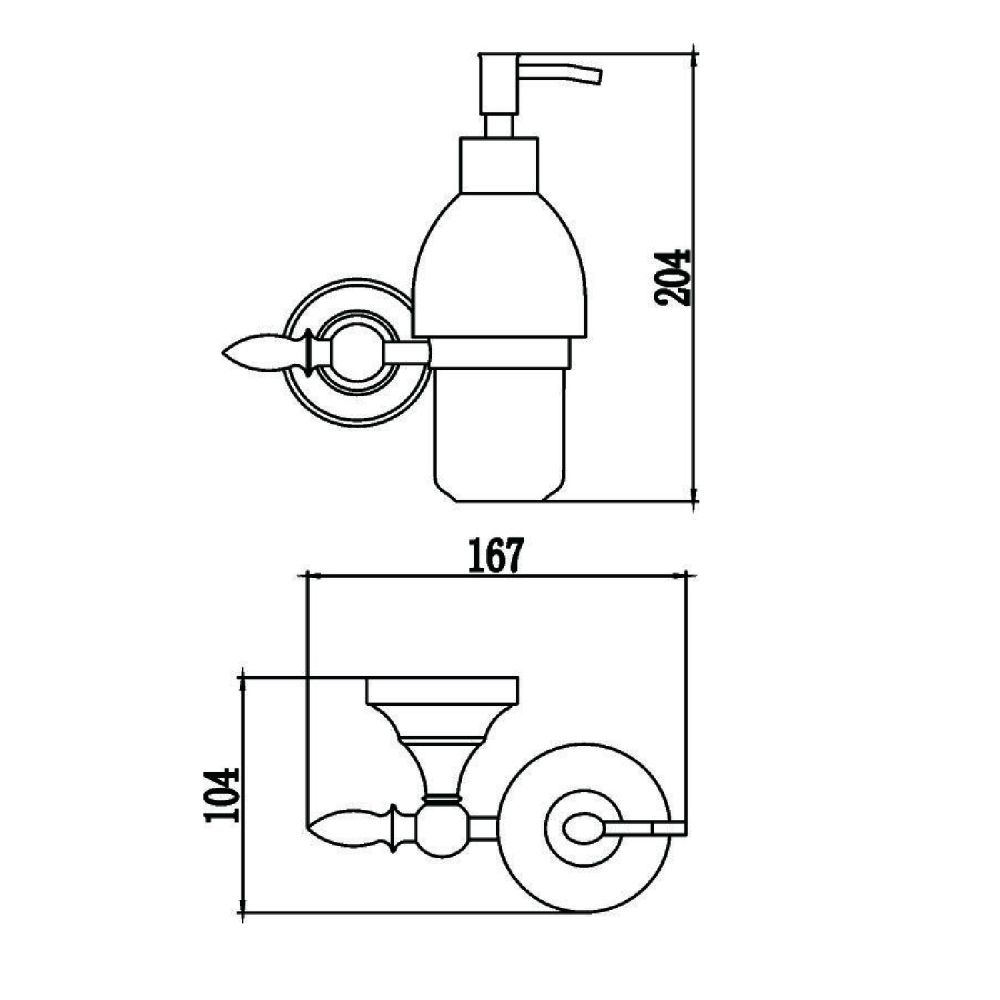 Дозатор жидкого мыла Savol S-06831B, золото