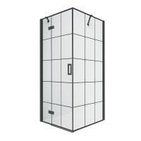Душевое ограждение NEW TRENDY NEW RENOMA BLACK L 90x80x195 D-0273A/D-0164B (черный)