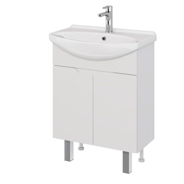 Тумба под раковину подвесная/напольная Dreja David D 65 см, белый