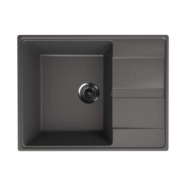 Кухонная мойка Ulgran Quartz Prima 650-09, мокрый асфальт