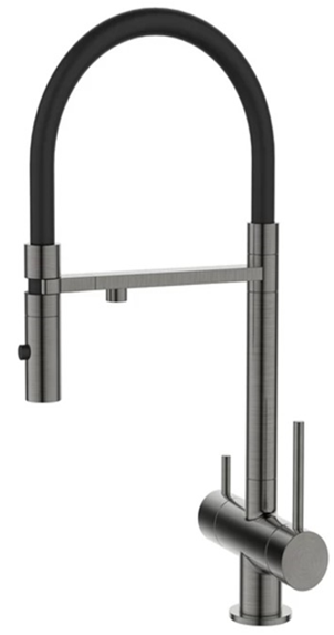 Смеситель для кухонной мойки DQ с фильтром графит (DA1462506Grey)