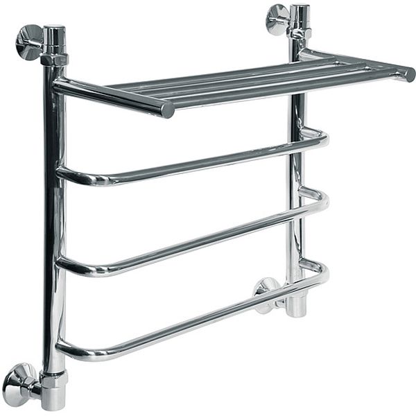 Водяной полотенцесушитель Ника Quadro Л90/ВП 50x40 с полкой Хром