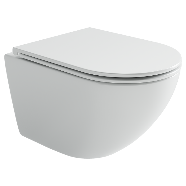 Унитаз подвесной Ceramicanova Вихрь (Whirl) торнадо 3.0 сиденье микролифт белый CN11007T