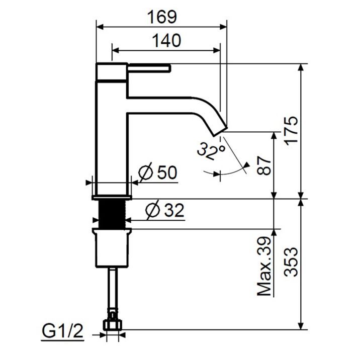Plumberia Selection IXO Смеситель для раковины без д/к, золото брашированное