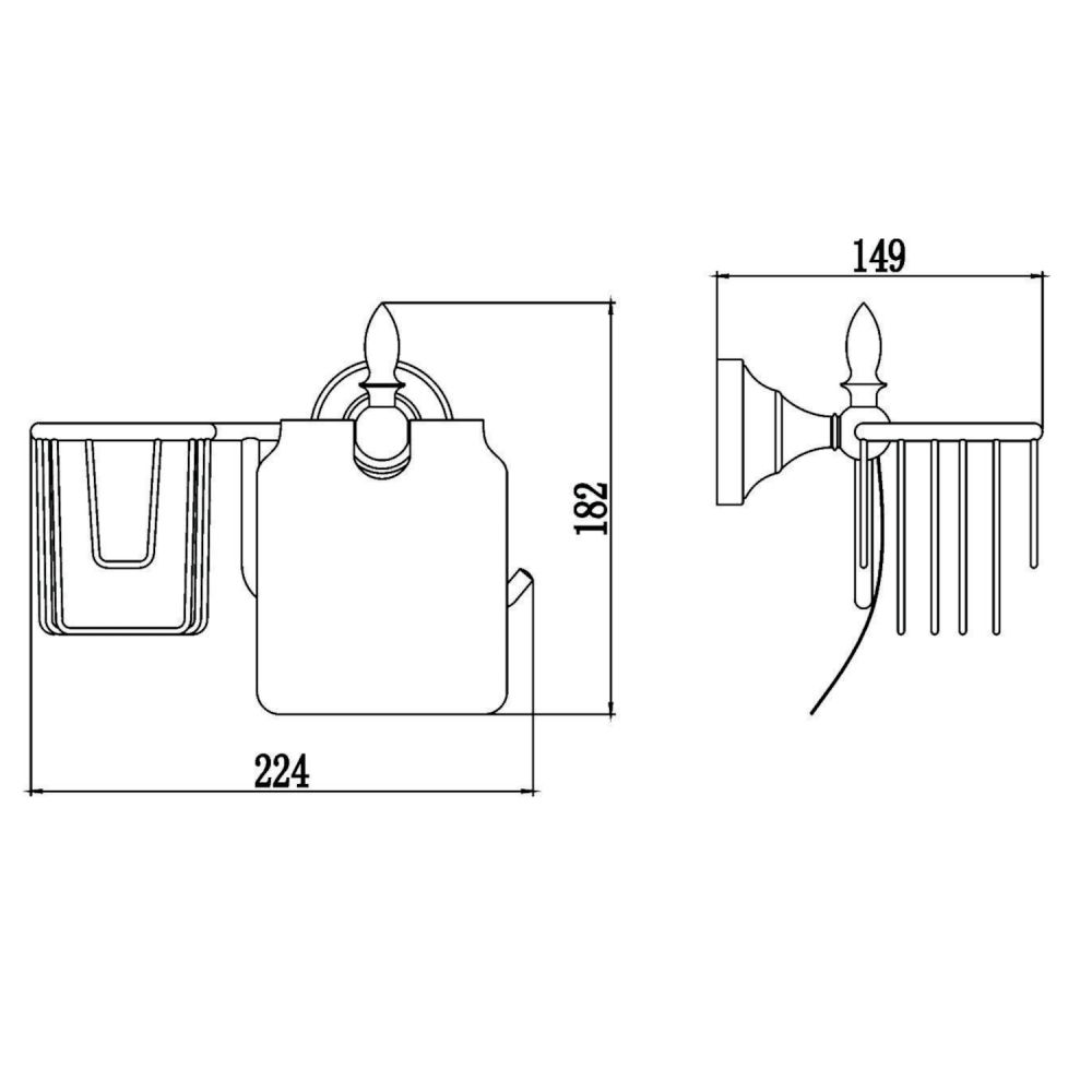 Держатель для туалетной бумаги и освежителя Savol S-L06851B, золото, артикул S-L06851B
